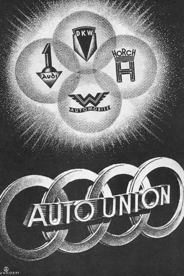 Am 29. Juni 1932 wurden die Marken Audi, DKW, Horch und Wanderer zur Auto-Union mit den vier Ringen verschmolzen. (Archiv: Vogel Business Media)