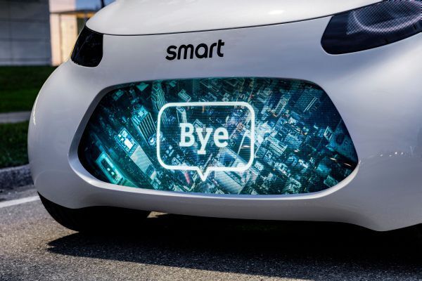 Das autonome Konzeptfahrzeug smart vision EQ fortwo: So sieht das Carsharing der Zukunft aus.  (Daimler)