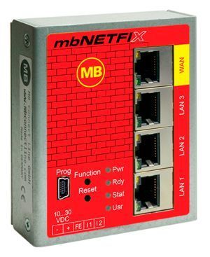 Mit mbNETFIX präsentiert MB connect line eine neue Firewall, die für den Einsatz in industriellen Anlagen entwickelt wurde. Sie bietet Schutz vor Angriffen von außen und erfüllt die speziellen Anforderungen der industriellen Kommunikation wie Segmentierung, Kopplung unterschiedlicher Netzwerke sowie die Steuerung der Kommunikation auf Paketebene. Im Bridgemodus ist mbNETFIX benutzerfreundlich in bestehende Netzwerke integrierbar, die im selben Netzwerksegment liegen und schützt mittels Paketfilter den Datenaustausch zwischen WAN und LAN. 
MB connect line auf der SPS IPC Drives 2017: Halle 10.0, Stand 202 (MB connect line)