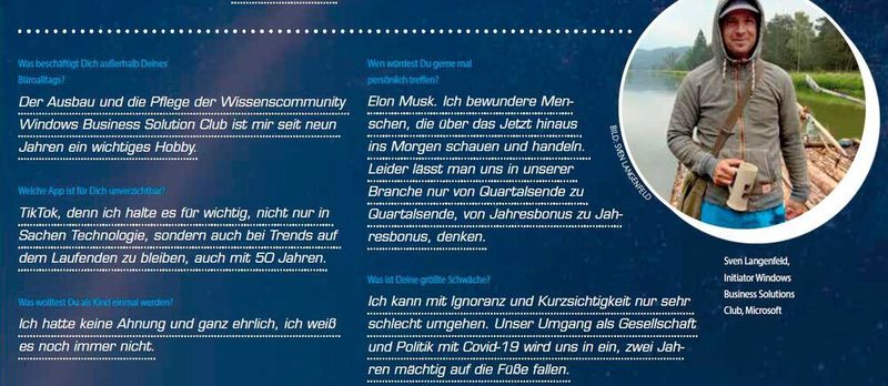 Sven Langenfeld, Initiator Windows Business Solutions Club, Microsoft (IT-Business)