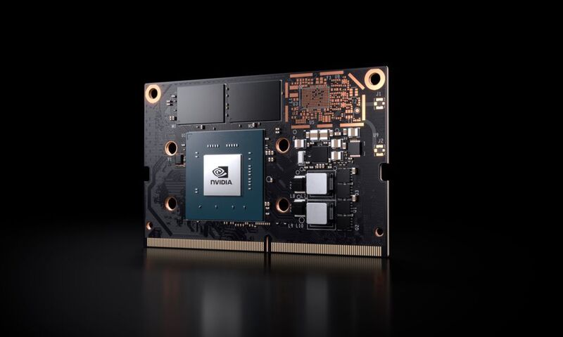 KI-Kern: Auf dem Jetson-Nano-Modul arbeitet ein System-on-a-Chip mit ARM-A57-CPU und Nvidia-Maxwell-GPU mit 128 Kernen. (Nvidia)
