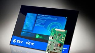 Display/Touch-Kit: 7-Zoll-Touch-EVK2TI1-Display von LNT und  SoCrates-Board von EBV (Bild: Sascha Linke)