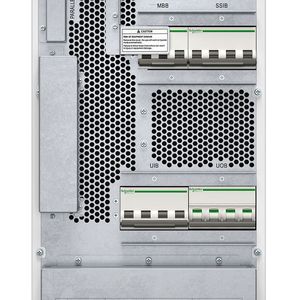 Es gibt verschiedene Ausführungen der „Easy UPS 3S“; hier die Rückseite eines Modells für 15 Kilovoltampere. 