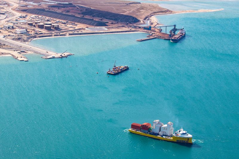 Thyssenkrupp liefert ein komplettes System für die Aufbereitung, Lagerung und den Transport von Eisenerz. (Bild: Thyssenkrupp)