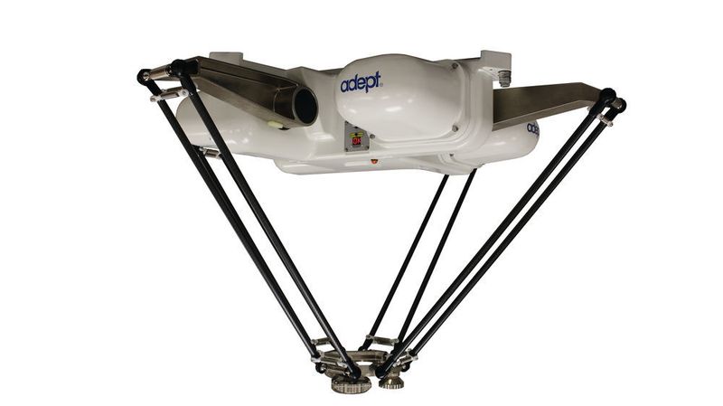 Der Adept Quattro s650H verpackt mit seinen Mehrfachgreifern Plätzchen. (Omron Adept Technologies)