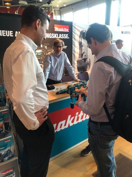 Die Makita Werkzeug GmbH war bereits auf anderen Schraubtec Messen in diesem Jahr, in Dresden waren sie auch das erste Mal mit dabei. (Bild: VCG/Juliana Pfeiffer)