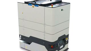 Das ist das fahrerlose Transportsystem der Baureihe Maxo-MS-TV005 von SEW Eurodrive. Es sorgt jetzt dafür, dass das Labor für Montagetechnik der Werner-von Siemens-Schule in Mannheim mit der dort neu installierten „Lernfabrik 4.0“ verbunden wird. (SEW Eurodrive)