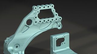 In Lkws (z. B. Daimler Actros) im Einsatz: Vorderfederbock (l.) und Einstiegsträger im laminaren Druckguss. (Franken Guss)