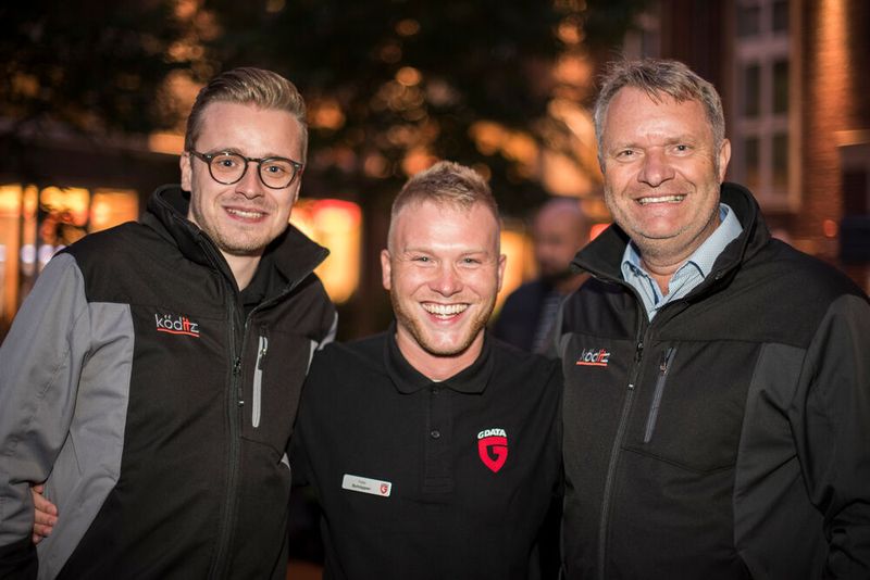 v.l. Marvin Gerstner (köditz-datensysteme), Felix Schöpper (G DATA) und Volker Lehmann (köditz-datensysteme). (Alexandra Roth / fotoagentur-roth)