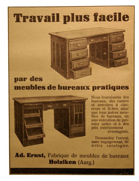 Publicité originale datant de janvier 1933, date de l'éclosion du MSM, Marché Suisse des Machines. (Image: MSM / Document d'archive)
