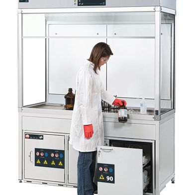 Sichere Gefahrstofflagerung ist ein Kernthema im Labor (Bild: Asecos)