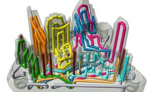 Diesen Schieberkopf aus dem Werkzeugstahl 1.2709 hat Listemann bereits additiv gefertigt. Allerdings nicht im DED-, sondern im Pulverbettverfahren. Der Schieberkopf hat eine Durchflussmenge von 8,9 l/min bei 3,5 bar. Der Projektablauf von Konstruktion über Fertigung bis Wärmbehandlung lag bei der Tochter IQTemp (Bild: Listemann)