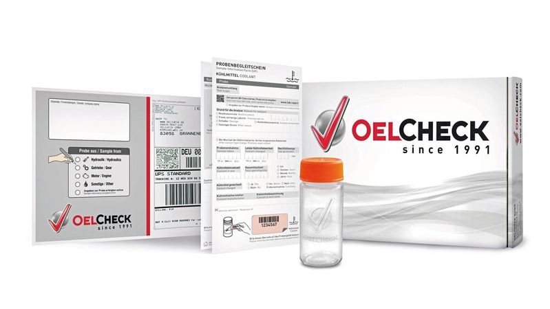 Das All-inclusive-Analyseset „Premium“ von Oelcheck enthält alles für die Untersuchung von Kühlmitteln aus E-Autos.(Bild:  Oelcheck)