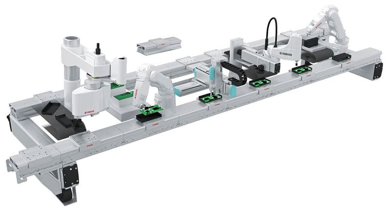 LCMR200-Fördermodule sorgen für Flexibilität im Werkstücktransport. (Bild: Yamaha)