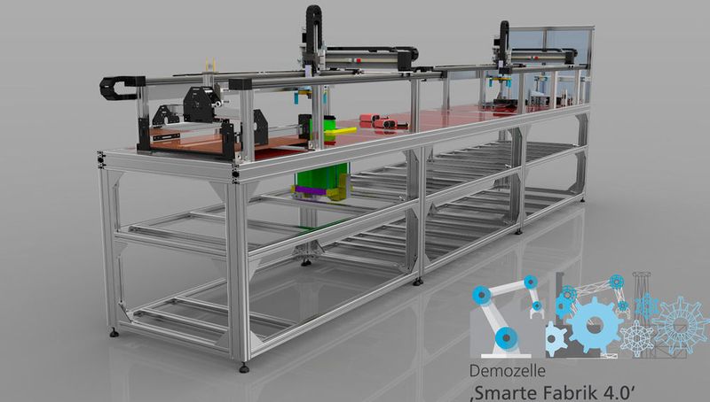 Der digitale Zwilling ist in Echtzeit mit der realen Produktionsanlage synchronisiert. (Fraunhofer IPK)