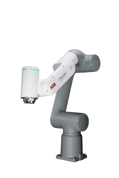Der kollaborative ABB-Roboter Gofa CRB 15000 verfügt über intelligente Sensoren in allen Gelenken und ermöglicht so eine enge Zusammenarbeit zwischen Mensch und Roboter. (ABB)