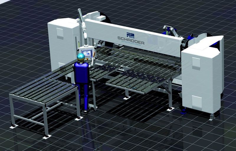 Schwenkbiegemaschine der Servo-PowerBend-Serie von Hans Schröder Maschinenbau, wie sie bei Cool It im Einsatz ist; sie ist voll computergesteuert und mit einem automatischen Werkzeugwechsler ausgestattet. (Archiv: Vogel Business Media)