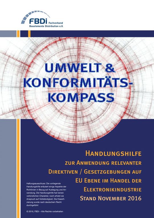 FBDi Umwelt- und Konformitäts-Kompass: Handlungshilfe im Umgang mit Umweltdirektiven(Bild:  FBDi)