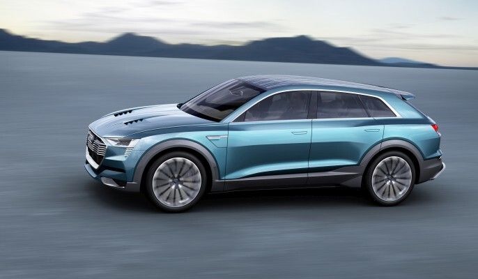 Der Audi e-tron quattro: ein Konzeptfahrzeug mit 503 PS und 500 km Reichweite (Bild: Audi)