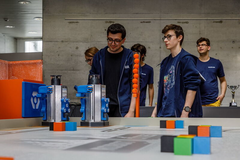 SwissEurobotOpen, la 21e Coupe Suisse de Robotique s'est tenue à Yverdon-les-Bains les 13 et 14 avril 2018.        (Steve Plattner)
