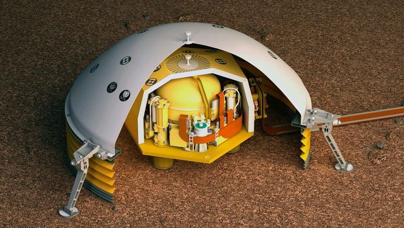 So sieht das Innere des Seismic Experiment for Interior Structures SEIS aus. (NASA / ETHZ)