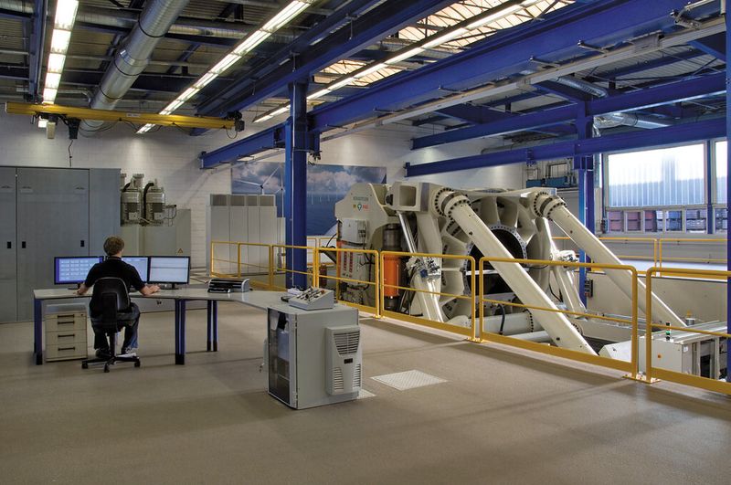 Der neue Großlagerprüfstand ermöglicht die schnellere und zuverlässige Auslegung von Windkraftanlagen. (Schaeffler)