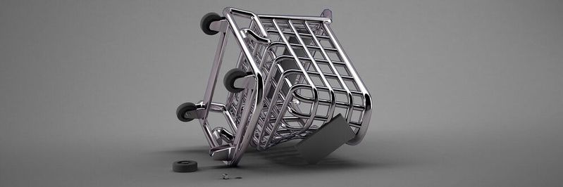 Ist die IT 'kaputt' fehlt dem digitalen Einkaufswagen nicht nur ein Rad; es geht nichts mehr. Hochverfügbarkeit kann nichts gegen Angreifer ausrichten, aber Auszeiten verhindern. (Bild:  frei lizenziert: Jürgen Jester  /  Pixabay)