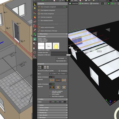 Mit der Ddscad-Schnittstelle zum Lichtplanungssystem Dialux Evo Pro lassen sich Gebäudemodelle an Dialux übergeben und die Ergebnisse in Ddscad übernehmen.  (Bild: Dial/Graphisoft)