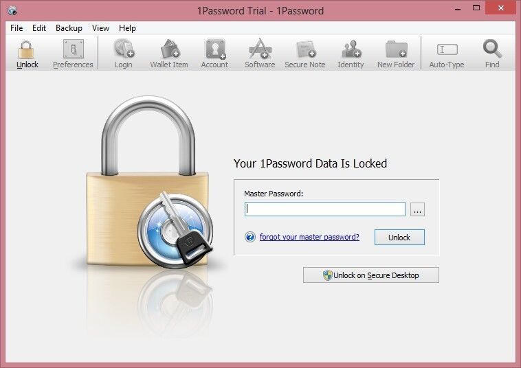 Um auf die Daten zugreifen zu können, muss das Master-Passwort eingegeben werden… (Bild: VBM)
