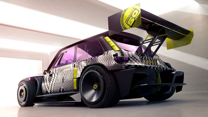 An den Hinterrädern der Studie sitzen zwei zusammen 280 kW/380 PS starke E-Antriebe. (Bild: Renault)