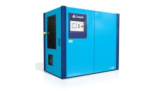 Die L140 ist mit einem energieeffizienten IE3-Elektromotor ausgestattet und optional mit IE4-Motor verfügbar. (Bild: Compair)