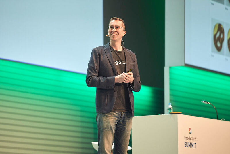 Keynote und Demo von Markku Lepisto, Solutions Architect Google Cloud Platform (Fabian Vogl / Google Cloud)