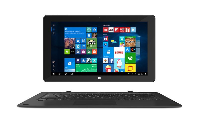 Das Display des Geräts misst 11,6 Zoll und hat eine Full-HD-Auflösung von 1.920 x 1.080 Pixel. (Trekstor)