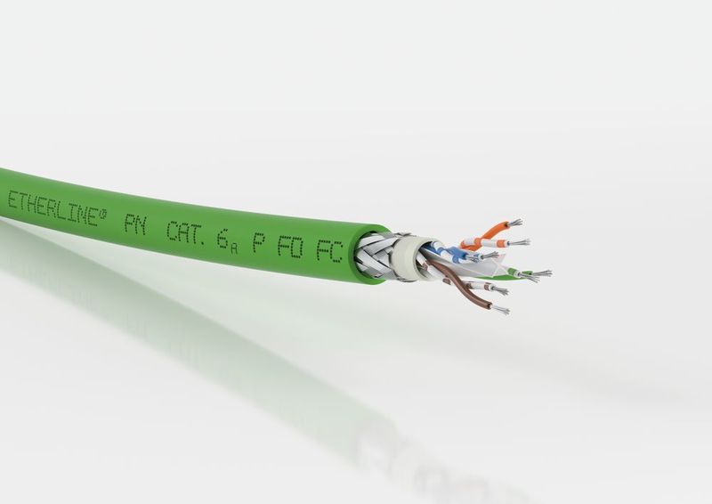 Dieses Kabel der Kate- gorie Cat.6­A­ soll eine einfache und schnelle Montage mit hohen Datenübertragungsraten vereinen. (Lapp)