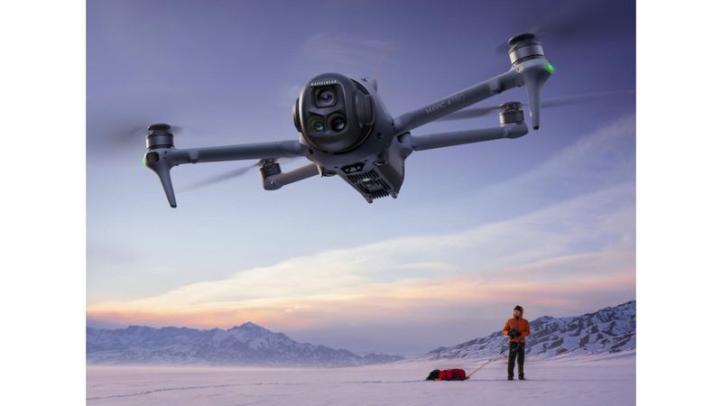Die Drohne Mavic 4 Pro von DJI ermöglicht neue Perspektiven von Luftaufnahmen. (Bild:  DJI)