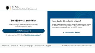 So sieht das BSI-Portal aus, dass seit dem 6. Januar freigeschaltet ist. (Bild: Vogel IT-Medien GmbH)