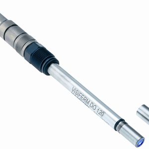 Der optische Sauerstoffsensor Visiferm D0 speichert Kalibrier- und Belastungsdaten in seinem Kopf und wird direkt oder über einen Messumformer ausgewertet. 
