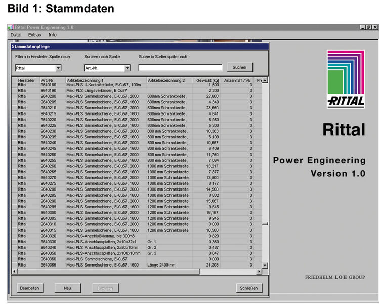 1 Stammdaten Sämtliche Komponenten der Systeme Maxi-PLS und ISV sind als Datenstamm in der Software hinterlegt. (Archiv: Vogel Business Media)