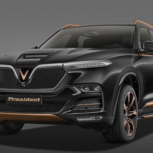 Optisch auffällig sind die Gold-Applikationen. Sie sollen den edlen und exklusiven Charakter unterstreichen.(Bild:  Vinfast)