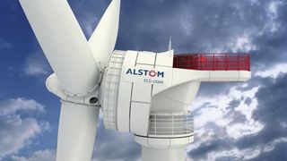 Die 6 MW-Windkraftanlage von Alstom für Offshore-Windanlagen.  (Bild: Alstom)