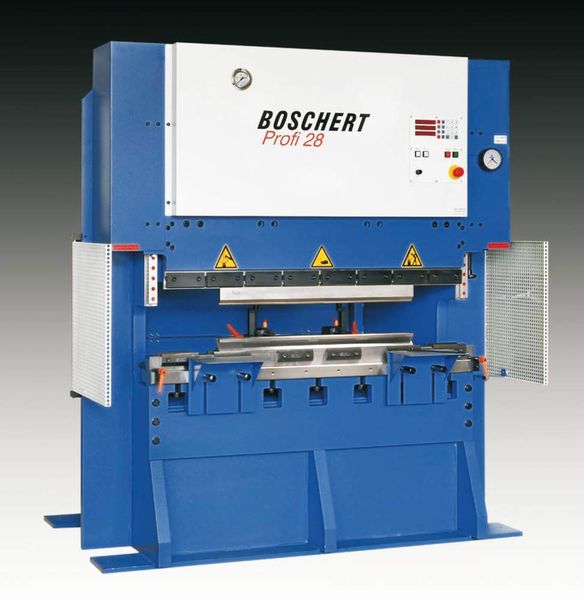 Universal-Abkant- und Gesenkbiegepresse Profi 28/1000 in einfacher, betriebsbereiter Ausstattung mit SPS-Steuerung. Bild: Boschert (Archiv: Vogel Business Media)