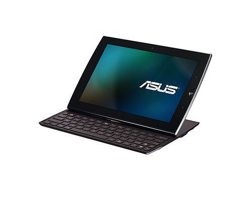 Die Tastatur kann bei Bedarf einfach ausgefahren werden. Das ist das verborgene Geheimnis des hybriden Tablets Eee Pad Slider von Asus. (Archiv: Vogel Business Media)