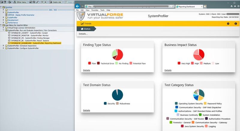 Schwachstellen in der SAP-Systemkonfiguration lassen sich mit dem SystemProfiler automatisch anpassen. (Virtual Forge)