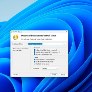 Installieren von ImDisk in Windows. Das Tool funktioniert auch mit Windows 11.(Bild:  Joos (Screenshot))