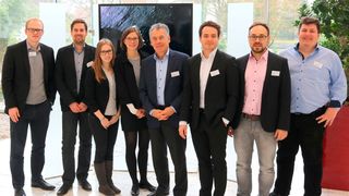 Alexander Geißler, ATR Elements GbR; Dr. Dominic Lütjohann, cubuslab GmbH; Julia Seitz, cubuslab GmbH; Birgit Ladwig, SPECTARIS e.V.; Mathis Kuchejda, Schmidt+Haensch GmbH & Co.; Johannes Weber, bentekk GmbH; Matthias Stier, foxySPEC; Mirco Dragowski, Bundesverband Deutsche Startups e.V. (v.l.n.r.) (Spectaris)