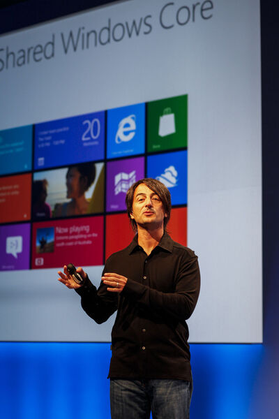 Joe Belfiore, Corporate Vice President, Windows Phone Program Management, erläutert, dass Windows Phone 8 den gleichen Prozessor wie Windows 8 haben wird. (Archiv: Vogel Business Media)