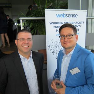 Infinigate-CEO David Martinez (l.) mit Uwe Hartmann, Websense(Bild: IT-BUSINESS)