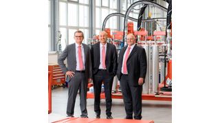 Die Geschäftsführung von Dopag (v.l.): Dr. Mike Wehmeier, Steffen Knaus und Daniel Geier. (Hilger und Kern)