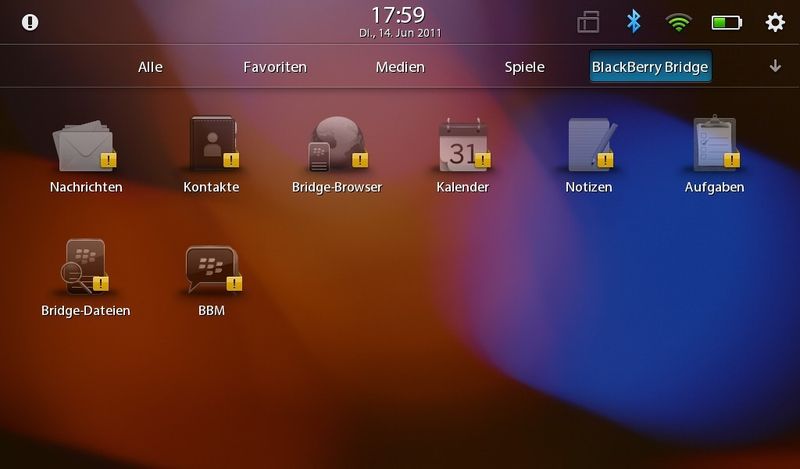 Zugriffsschutz: Sobald das Tablet die Verbindung zum Smartphone verliert, werden die Bridge-Apps gesperrt. (Archiv: Vogel Business Media)