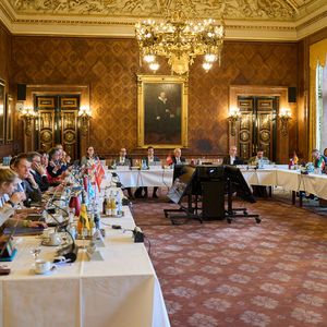 Bund und Länder im Austausch.(Bild:  Schwering / Senatskanzlei)